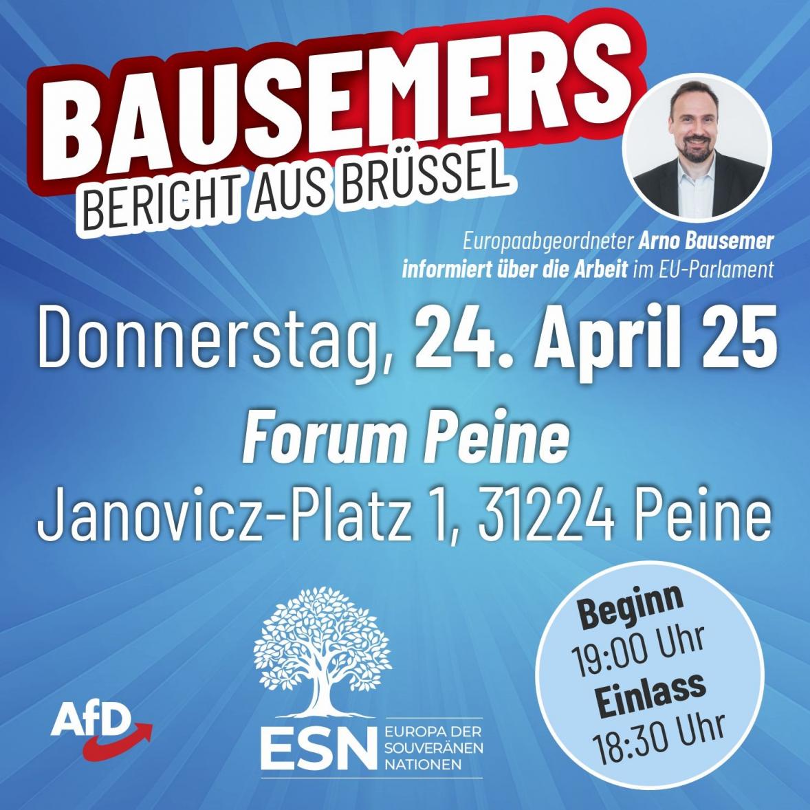 Bausemers Bericht aus Brüssel - Forum Peine